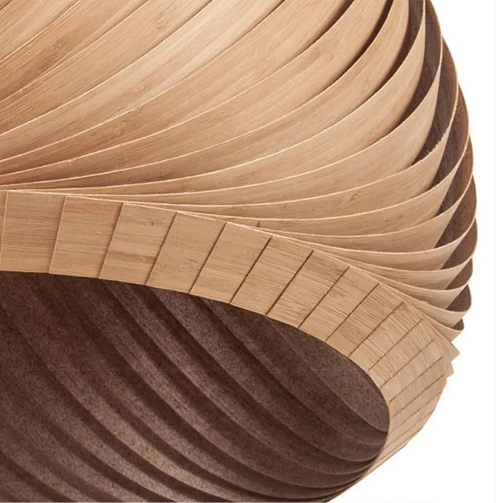 Muto Semi Pendant Light Brown / Wood - Letslighting