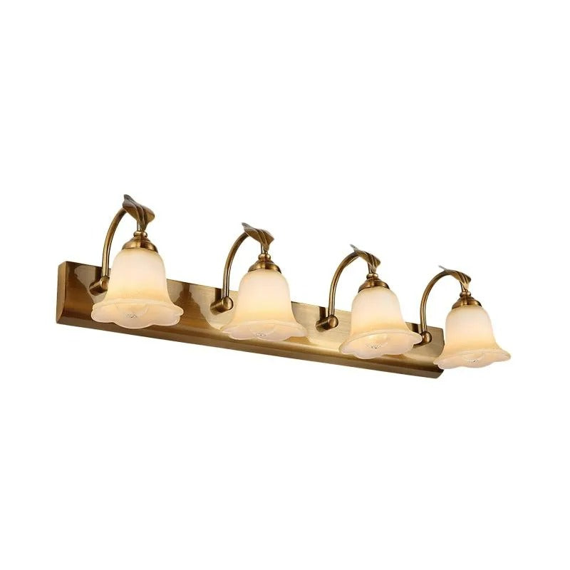Ray Flower Mirror Front Vanity Wall Lamp, Metal/Glass