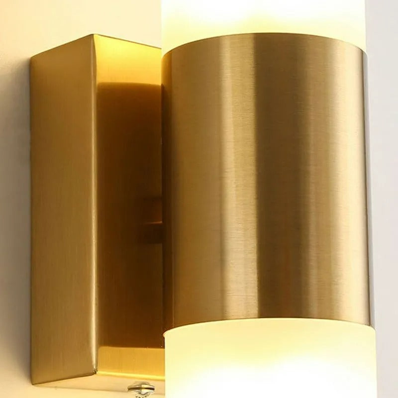 Arisha Modern Double Headed Metal Glass Vanity Wall Lamp