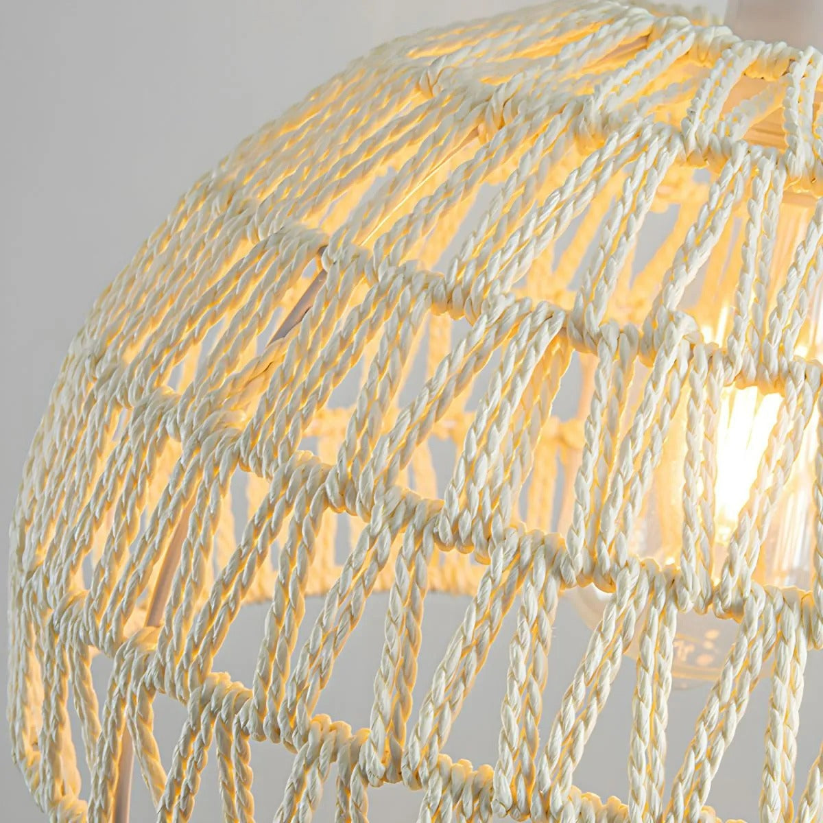 Ritta Retro LED Pendant Light Wood Rattan Bedroom Restaurant