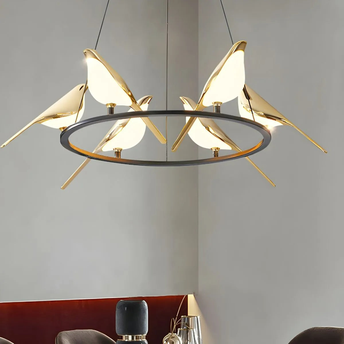 Arisha Art Deco Modern Bird Pendant Light 3/6/9 Heads