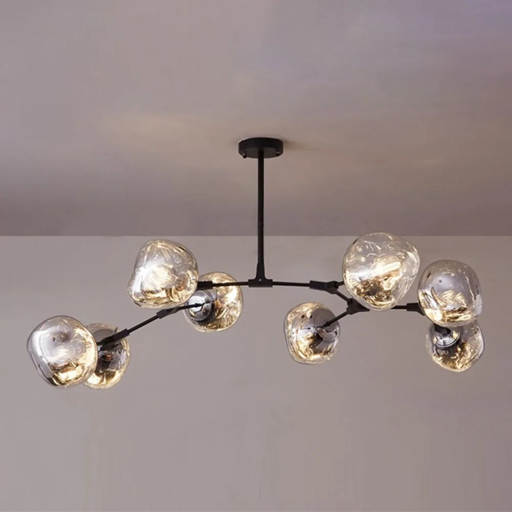 Valentina Modern Globe Lava 3 Pendant Light Fixture 3/6/8 Head