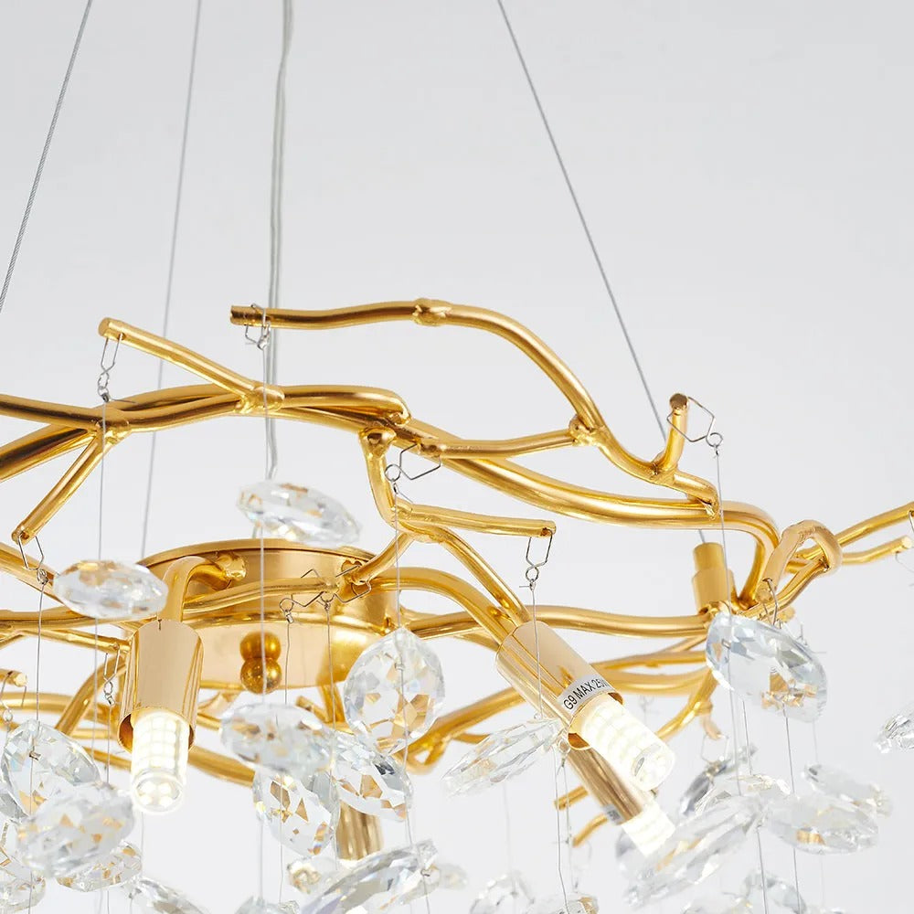 Kristy Contemporary Glass Crystal Chandelier