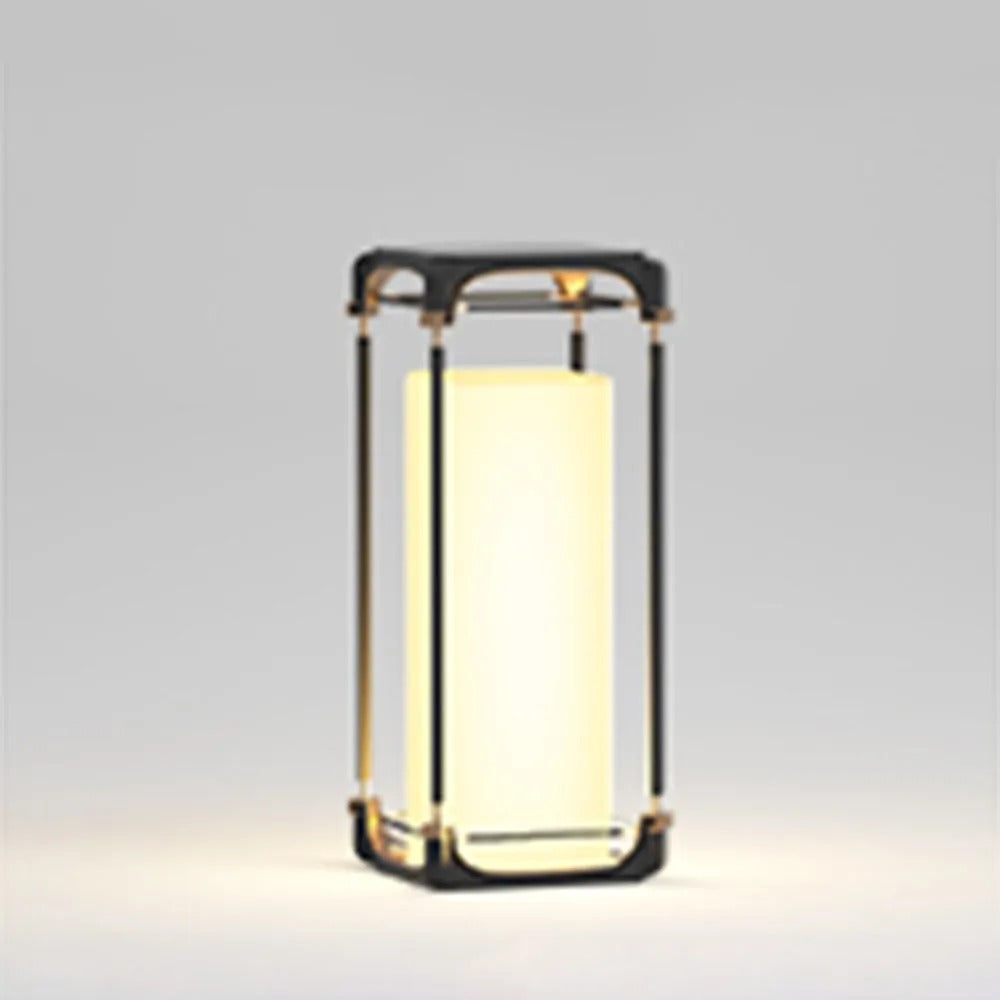 Ray Simple Cube Cuboid Outdoor Floor Lamp Hardwired Solar