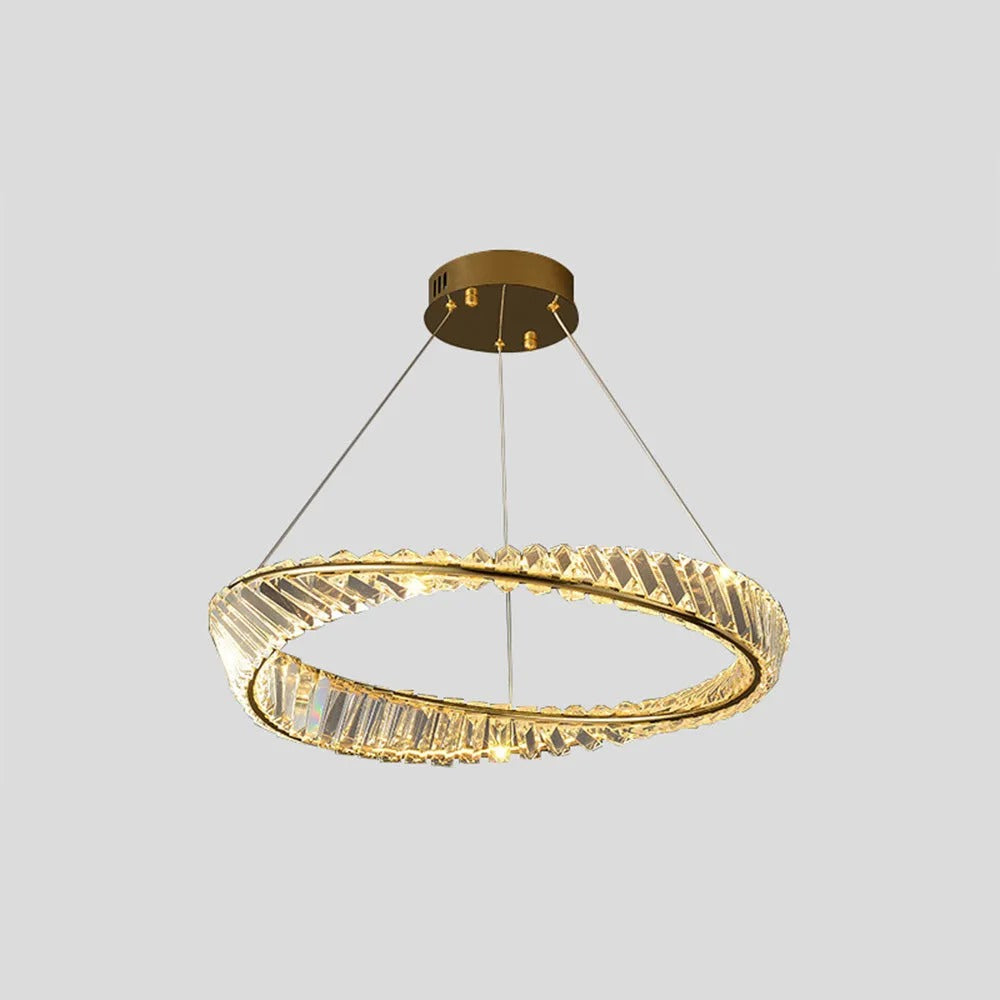 Kristy Modern Luxury Round Metal Glass Chandelier