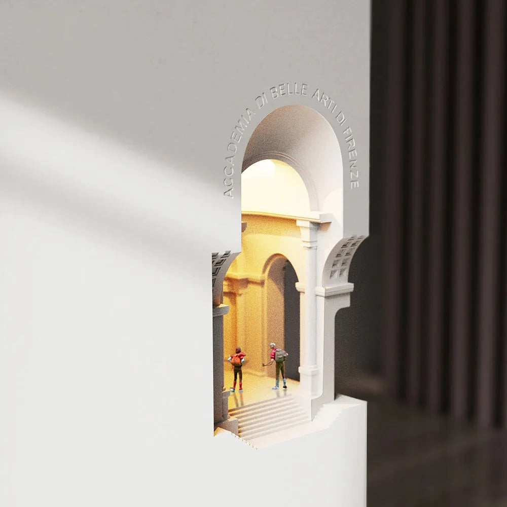 Ray Art Deco Flush LED Plaster Wall Lamp