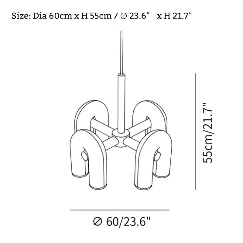 Arisha Pendant Light, 4/6 Head