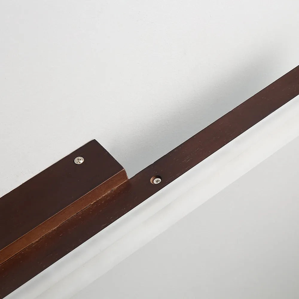Arisha Modern Minimalist Linear Wooden Wall Lamp, Wood/Walnut