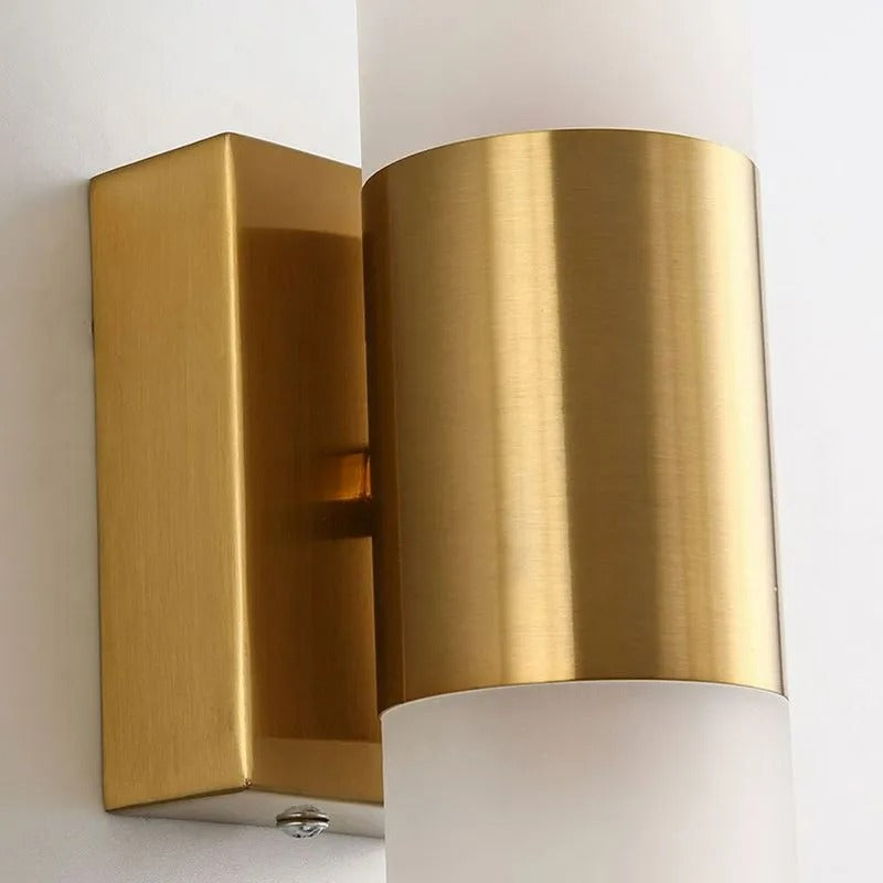 Arisha Modern Double Headed Metal Glass Vanity Wall Lamp