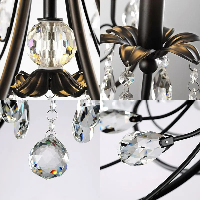 Silva Luxury Tiered Candle Metal Crystal Chandelier - Letslighting