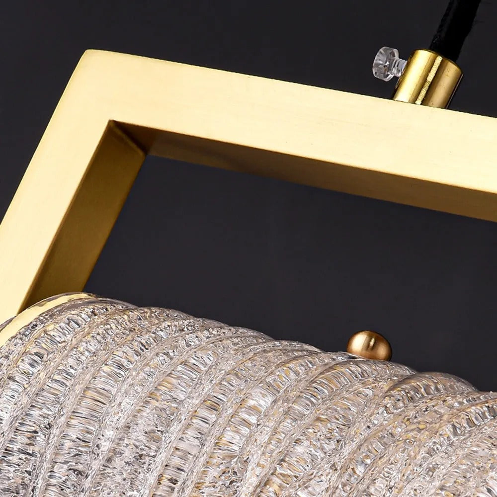 Kristy Modern Flowing Jelly Pendant Light Crystal Brass - Letslighting