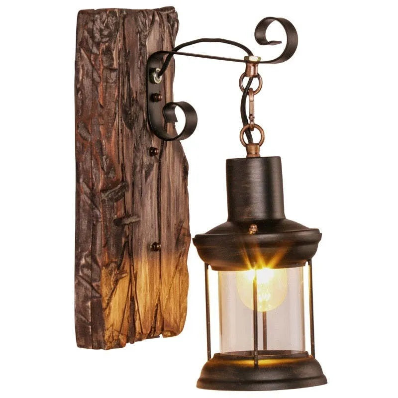 Epoch Vintage Lantern Wall Lamp Bronze - Letslighting