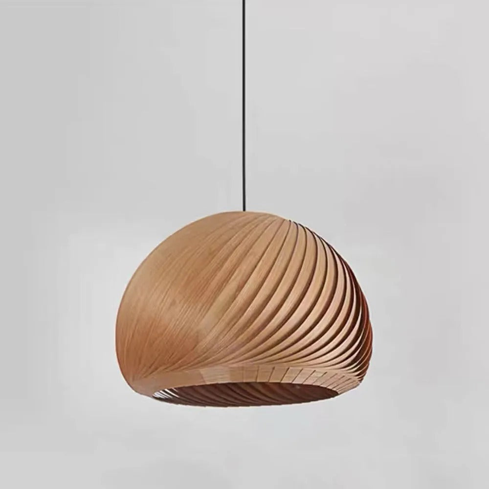 Muto Semi Pendant Light Brown / Wood - Letslighting