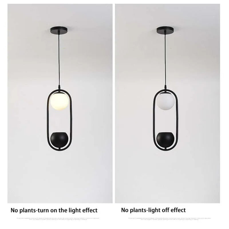 Natural Plant Pot Ball Pendant Light - Letslighting