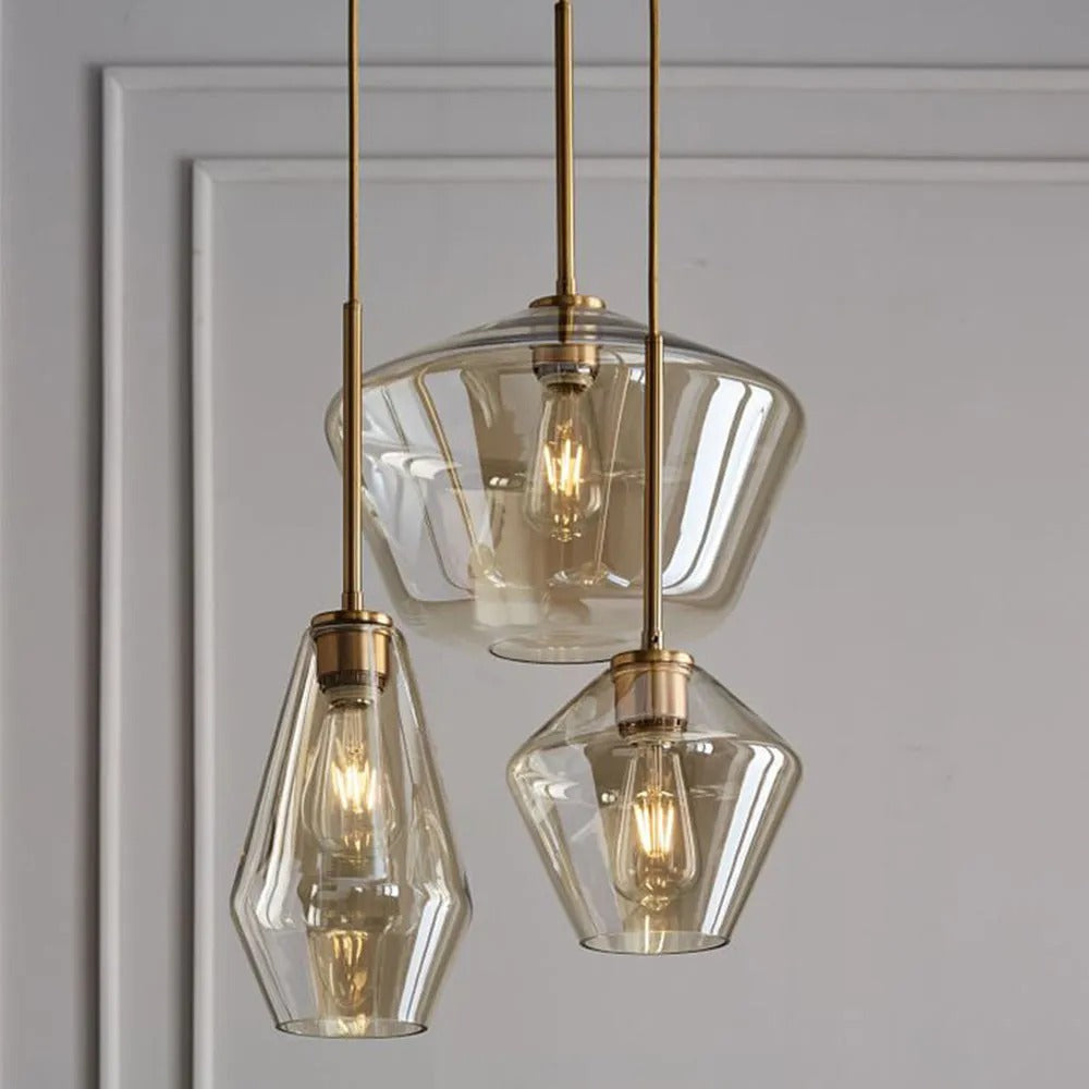 Valentina Pendant Light Clear Glass Bedroom - Letslighting