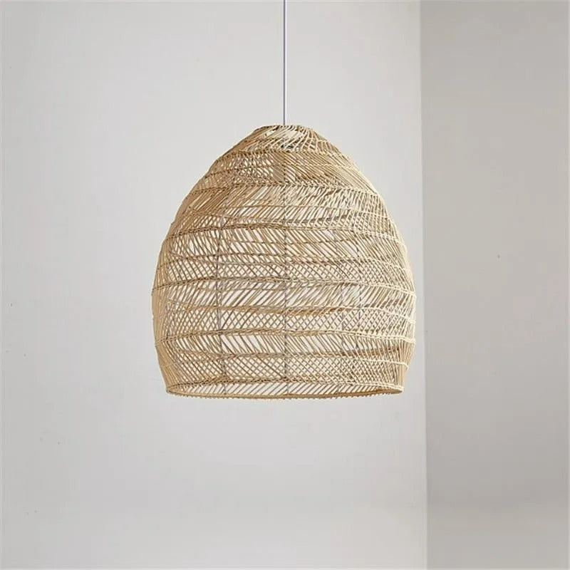 Ritta Rattan Bamboo Lampshade Hand Knitted Pendant Light