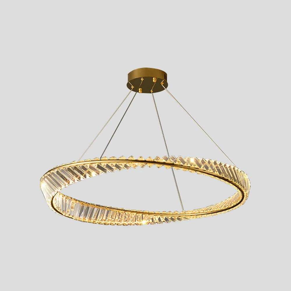 Kristy Modern Luxury Round Metal Glass Chandelier