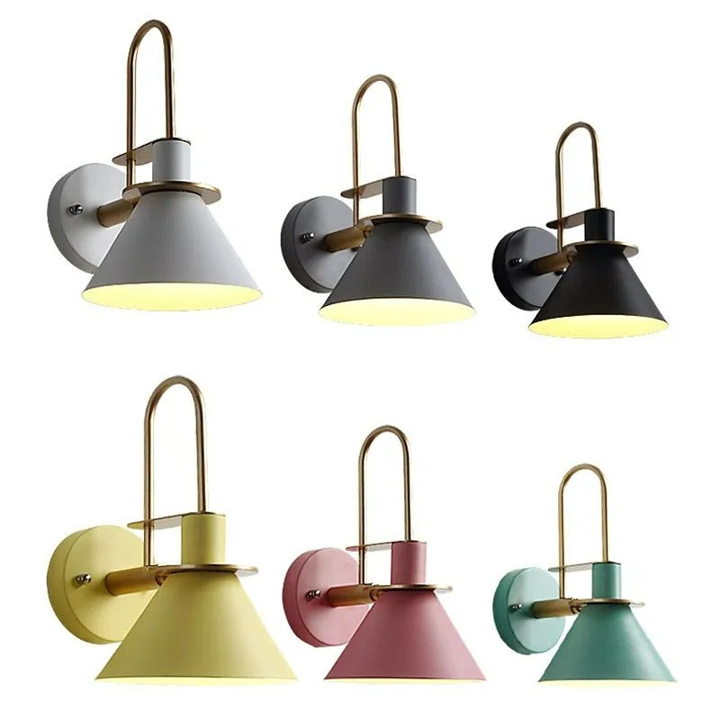 Valentina Vintage Horn Shape Metal Wall Lamp Living Room/Bedroom/Bathroom