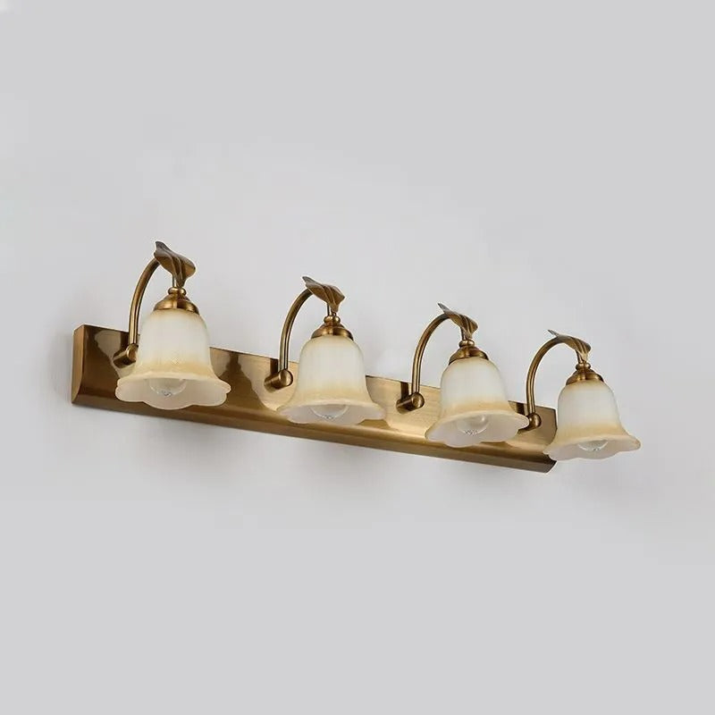 Ray Flower Mirror Front Vanity Wall Lamp, Metal/Glass