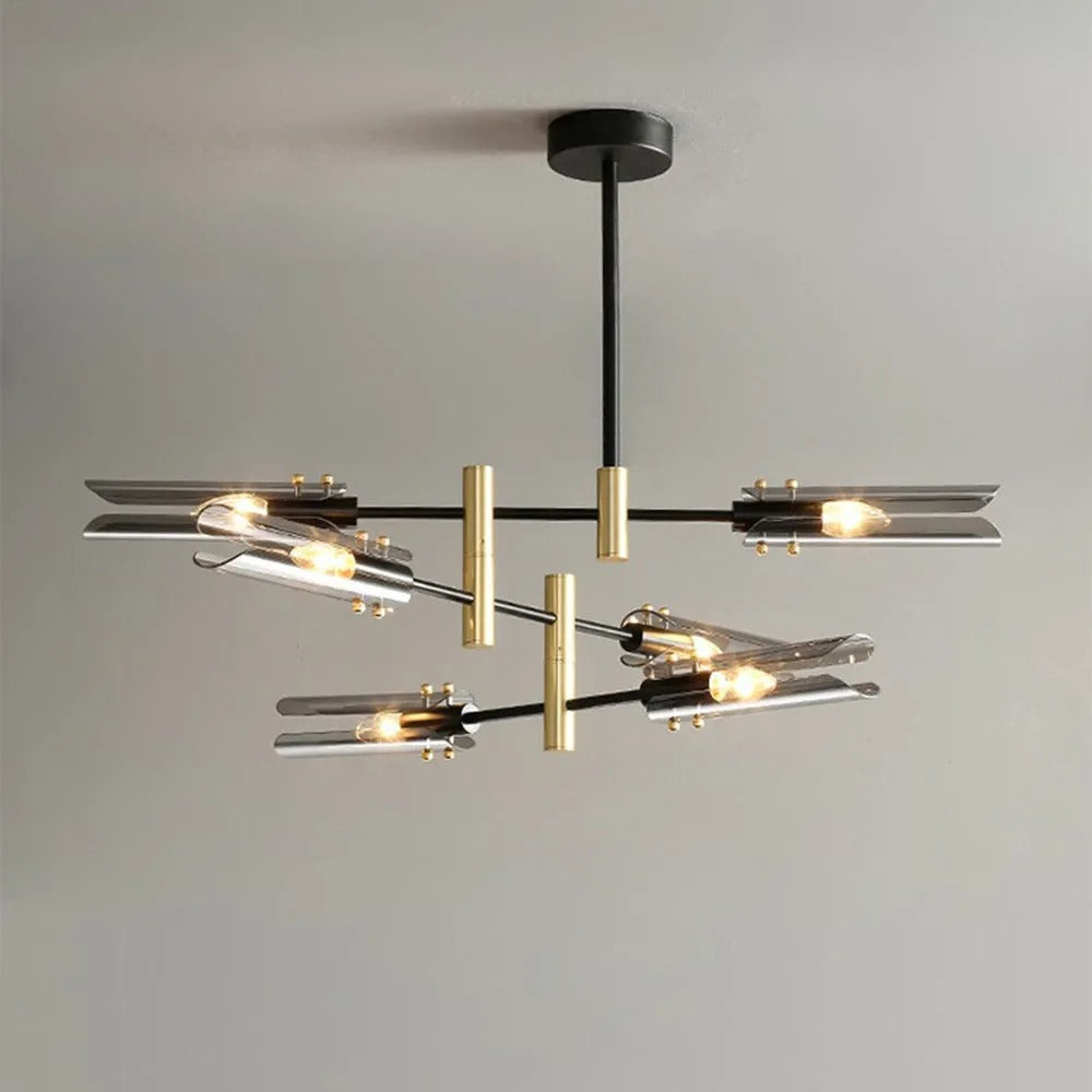 Arisha Modern Metal/Glass Semi-Flush Mount Ceiling Light