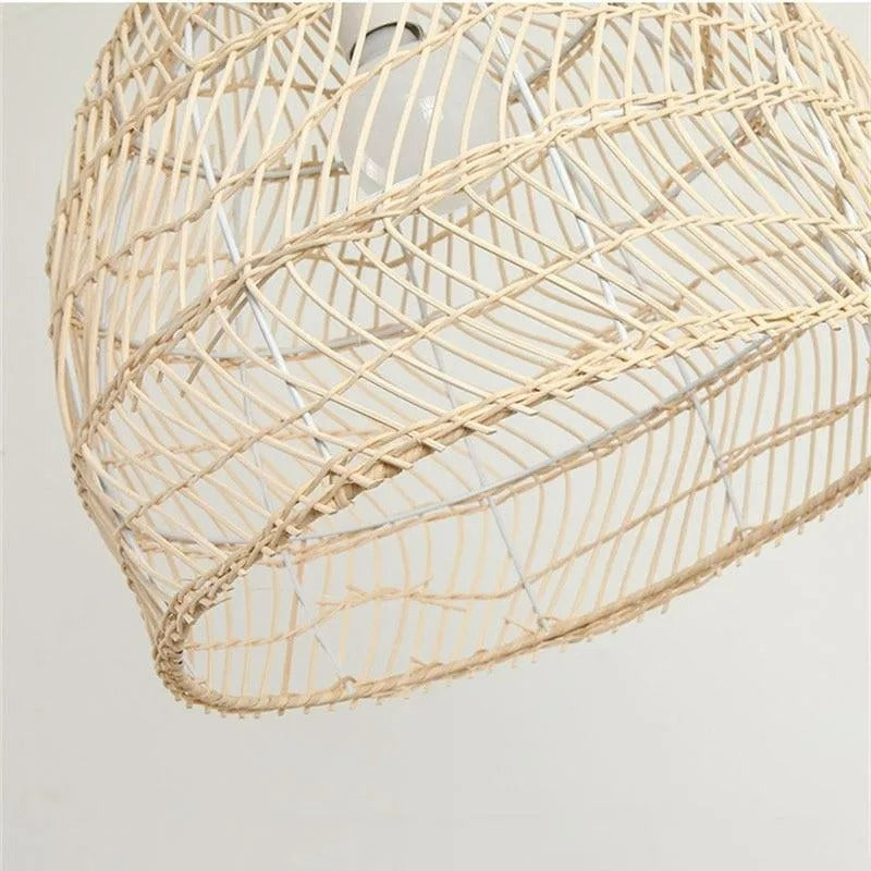 Ritta Rattan Bamboo Lampshade Hand Knitted Pendant Light
