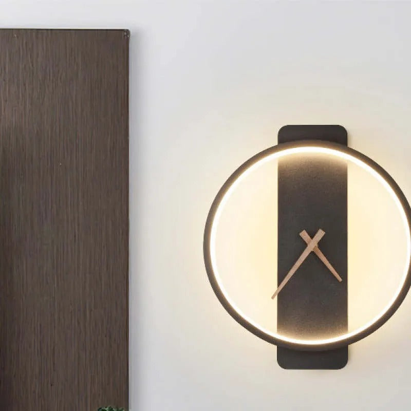 Valentina Arisha Square Clock & Acrylic Wall Lamp - Letslighting