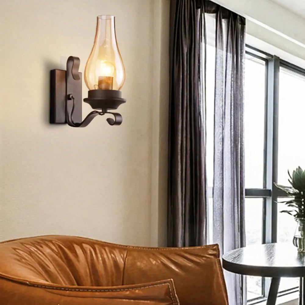 Epoch Vintage Candle Wood Wall Lamp - Letslighting