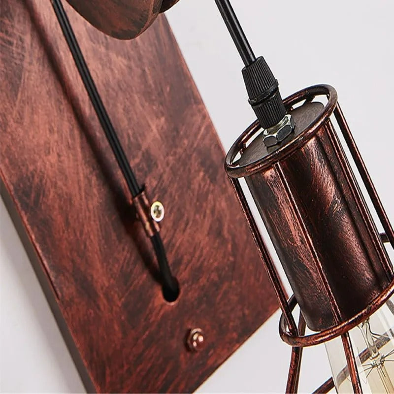 Epoch Wall Lamp Retro Rust Bronze Bedroom - Letslighting