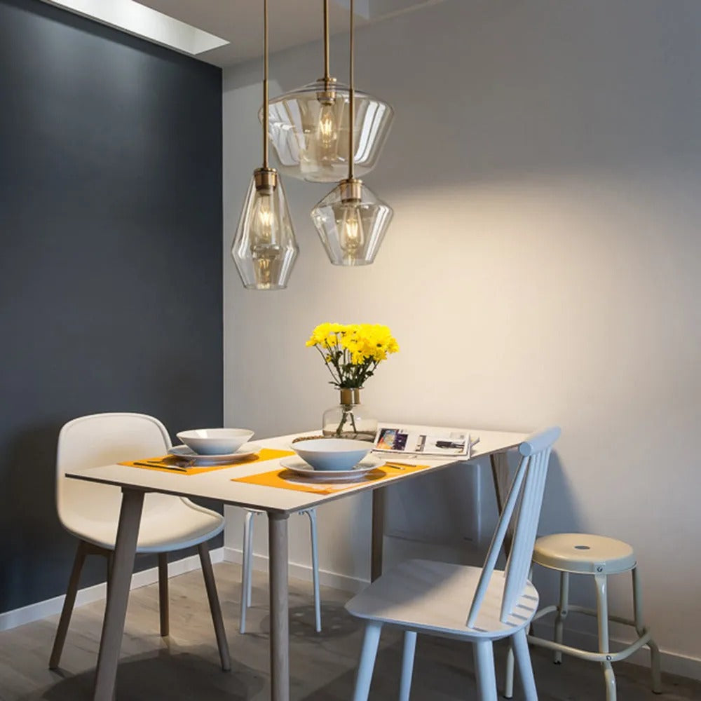 Valentina Pendant Light Clear Glass Bedroom - Letslighting