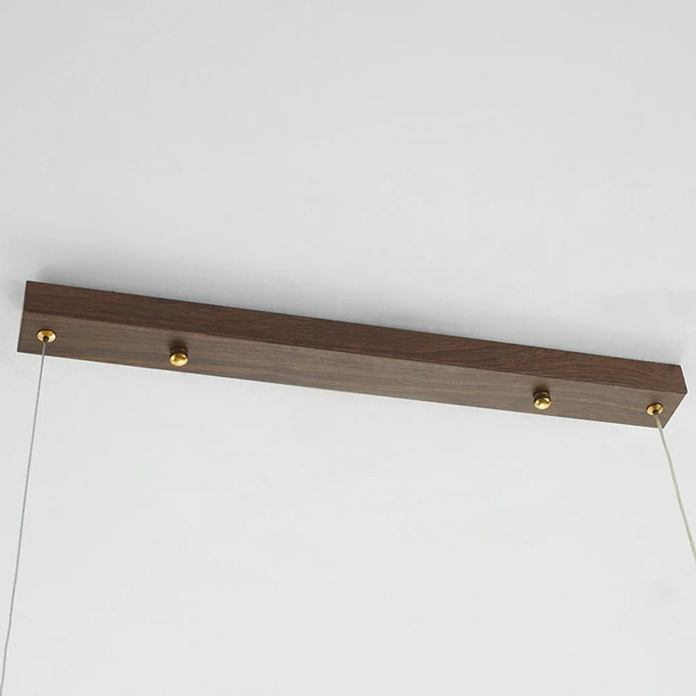 Muto Modern Minimalist Pendant Light, Metal Water Transfer Wood