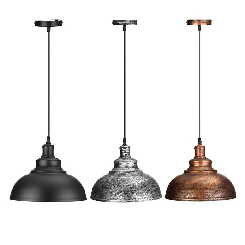 Arisha Pendant Light Dome Industrial Metal Copper - Letslighting