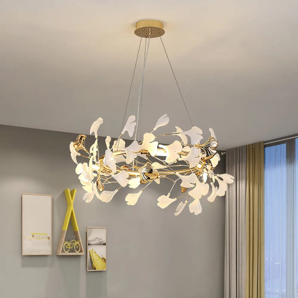 Olivia Modern Petal Shaped Ceramic Chandelier Dining Room - Letslighting