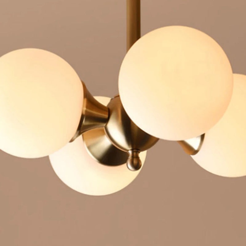 Valentina Vintage Globe Glass Art Deco Pendant Light, Bedroom