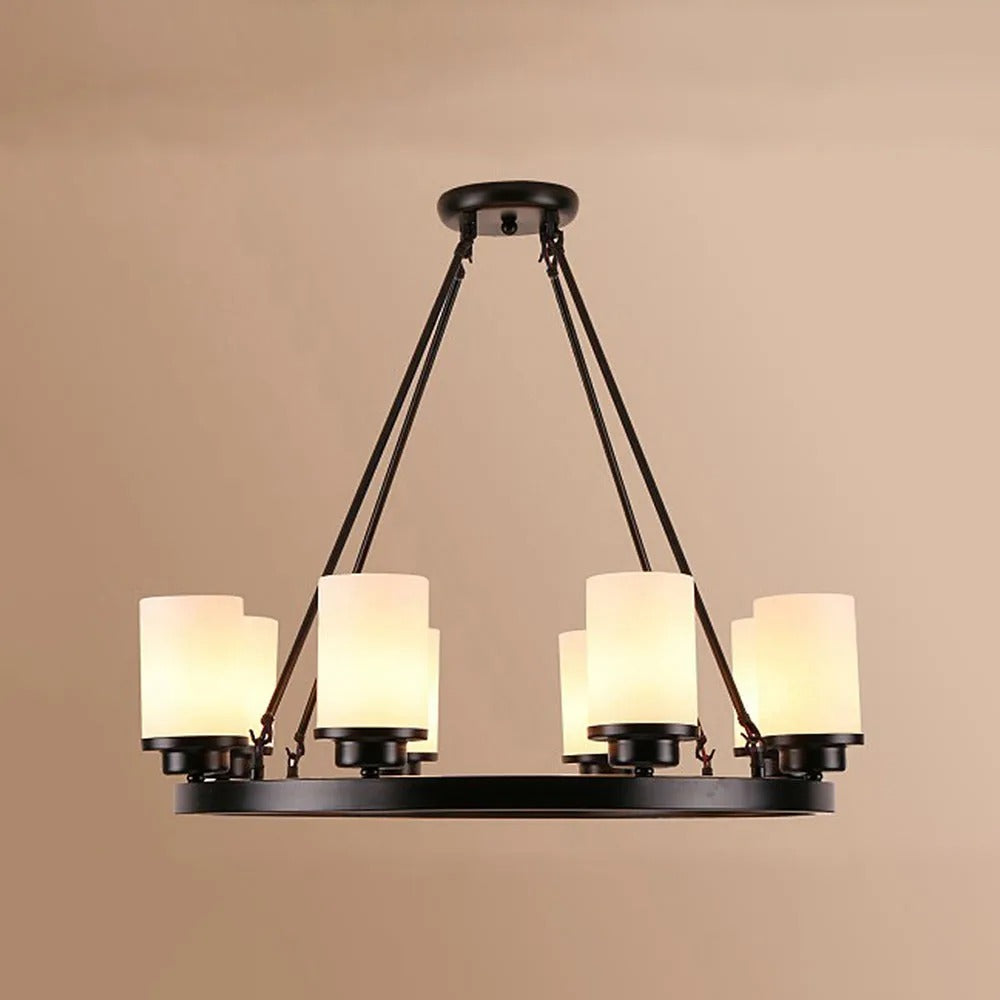 Silva Retro Metal Glass Chandelier for Living Room - Letslighting