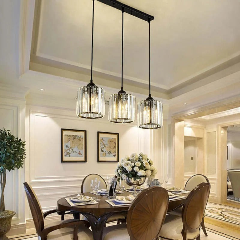 Arisha Modern Cluster Cylinder Glass Pendant Light