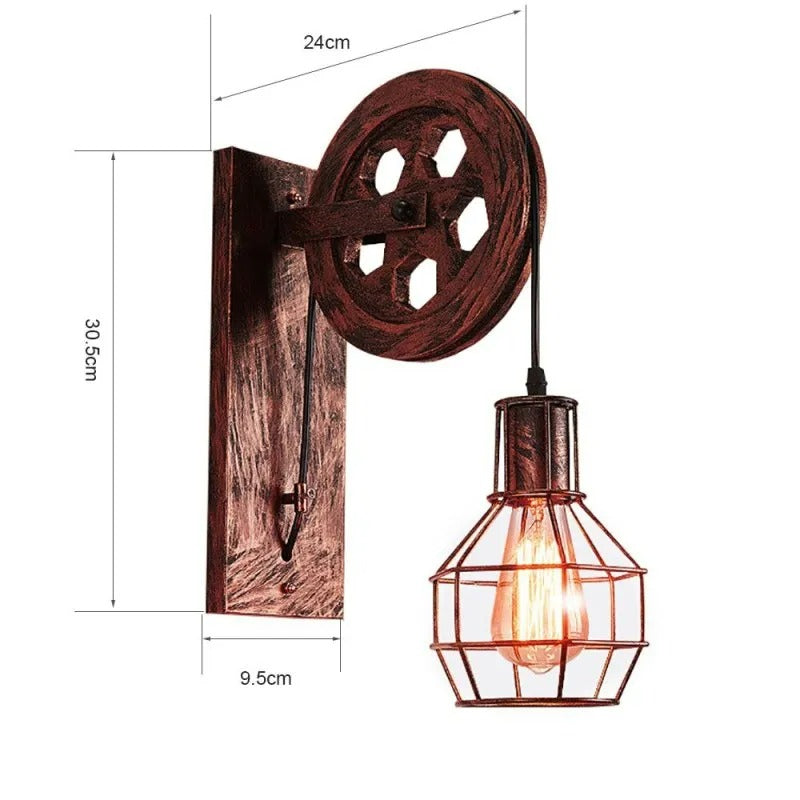 Epoch Wall Lamp Retro Rust Bronze Bedroom - Letslighting