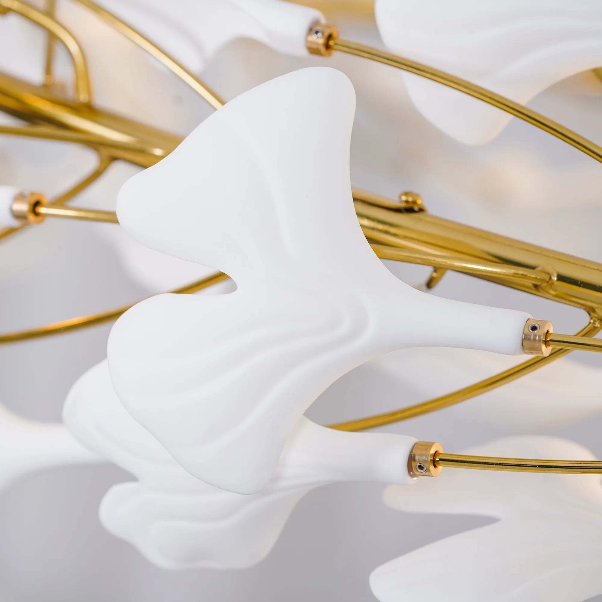 Olivia GinkLuxe Modern Golden LED Chandelier, & Ceramic - Letslighting
