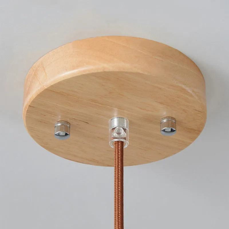 Muto Modern Wood Glass Pendant Light