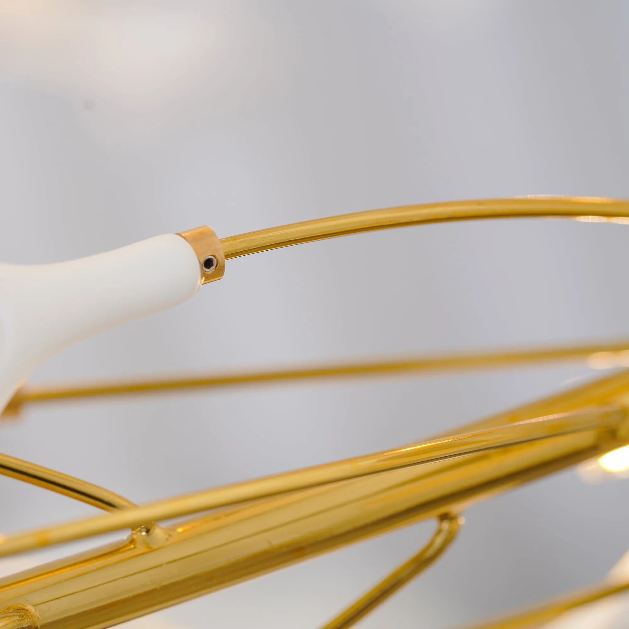 Olivia GinkLuxe Modern Golden LED Chandelier, & Ceramic - Letslighting