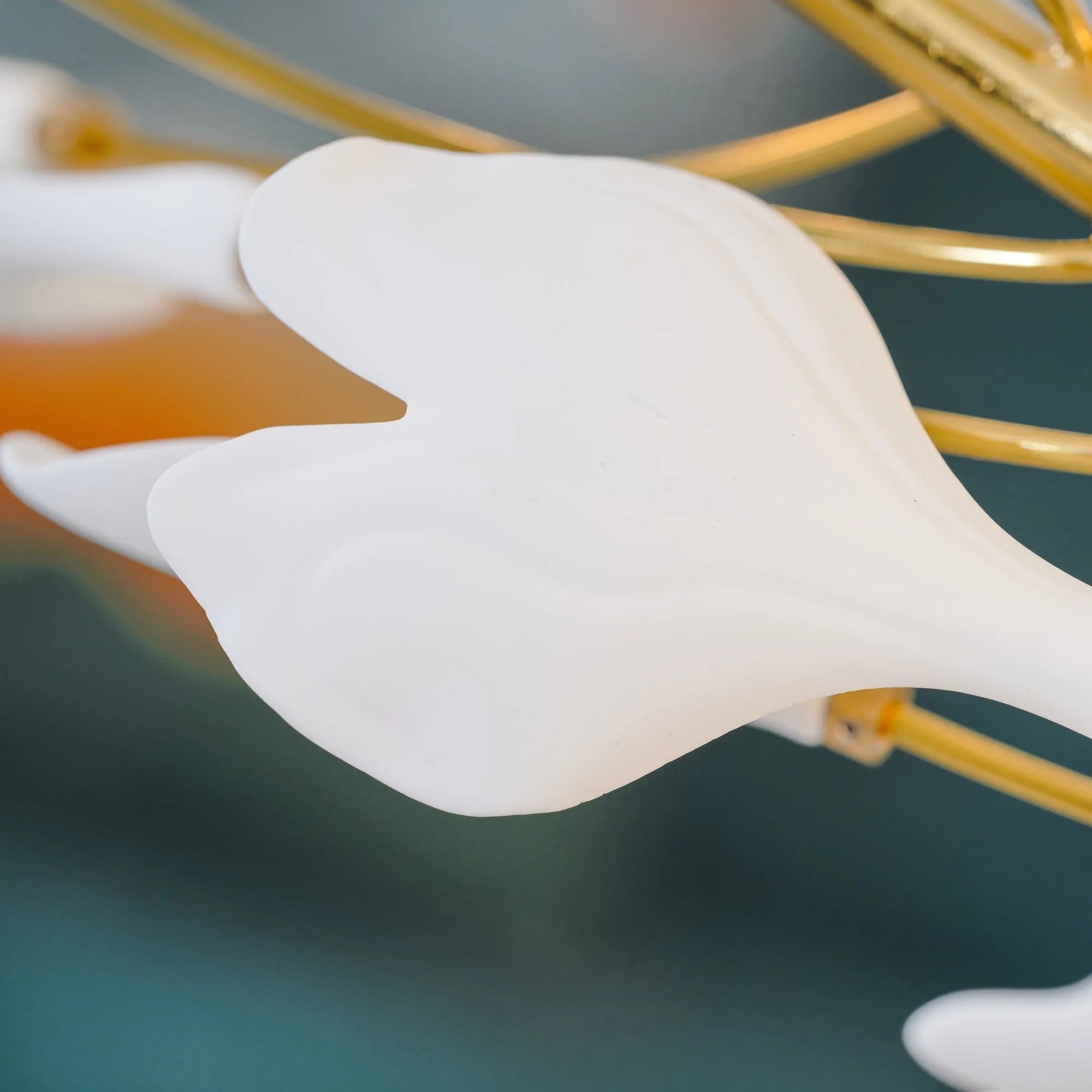 Olivia GinkLuxe Modern Golden LED Chandelier, & Ceramic - Letslighting