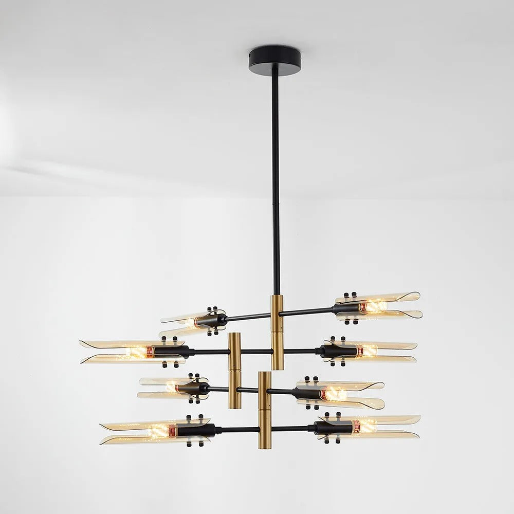 Arisha Modern Metal/Glass Semi-Flush Mount Ceiling Light