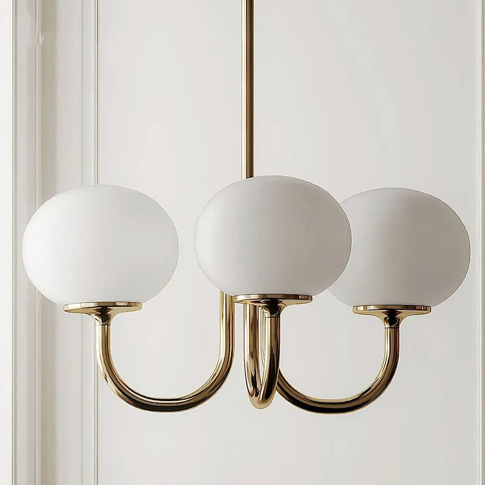 Aria Retro Art Deco Globe Chandelier