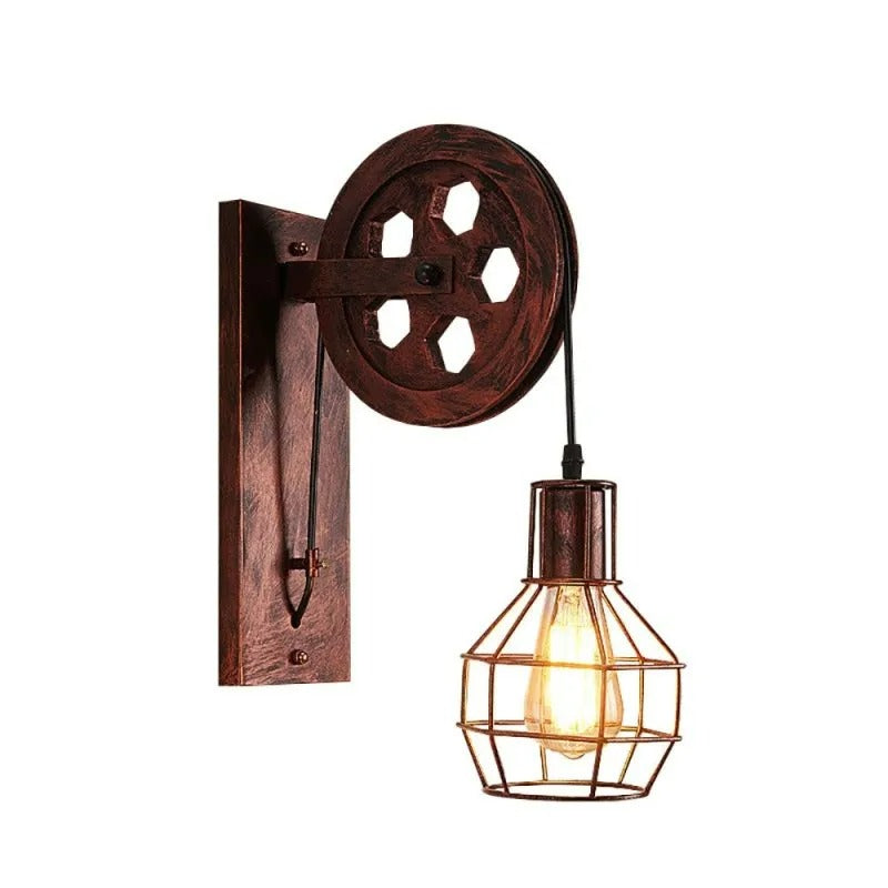 Epoch Wall Lamp Retro Rust Bronze Bedroom - Letslighting