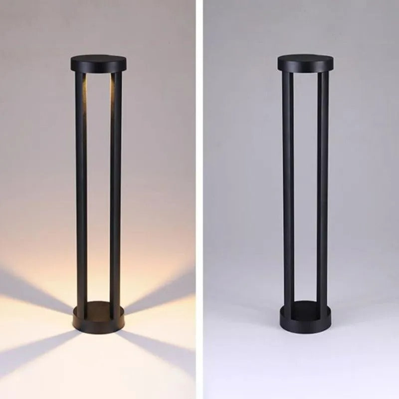 Ray Minimalist Cylindrical Hollow Solar Outdoor Path Light