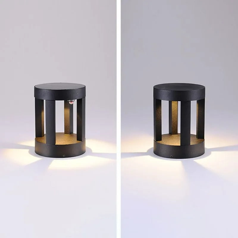Ray Minimalist Cylindrical Hollow Solar Outdoor Path Light