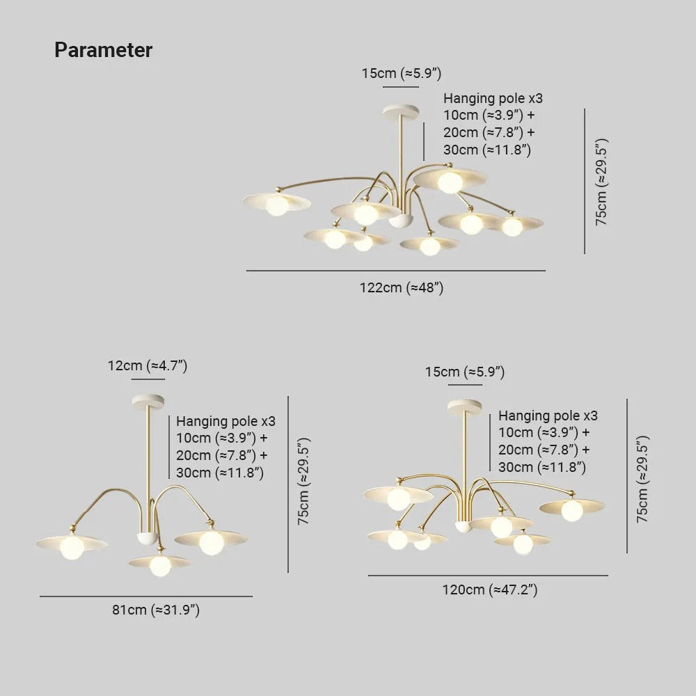 Arisha Minimalist Blown Metal Pendant Light