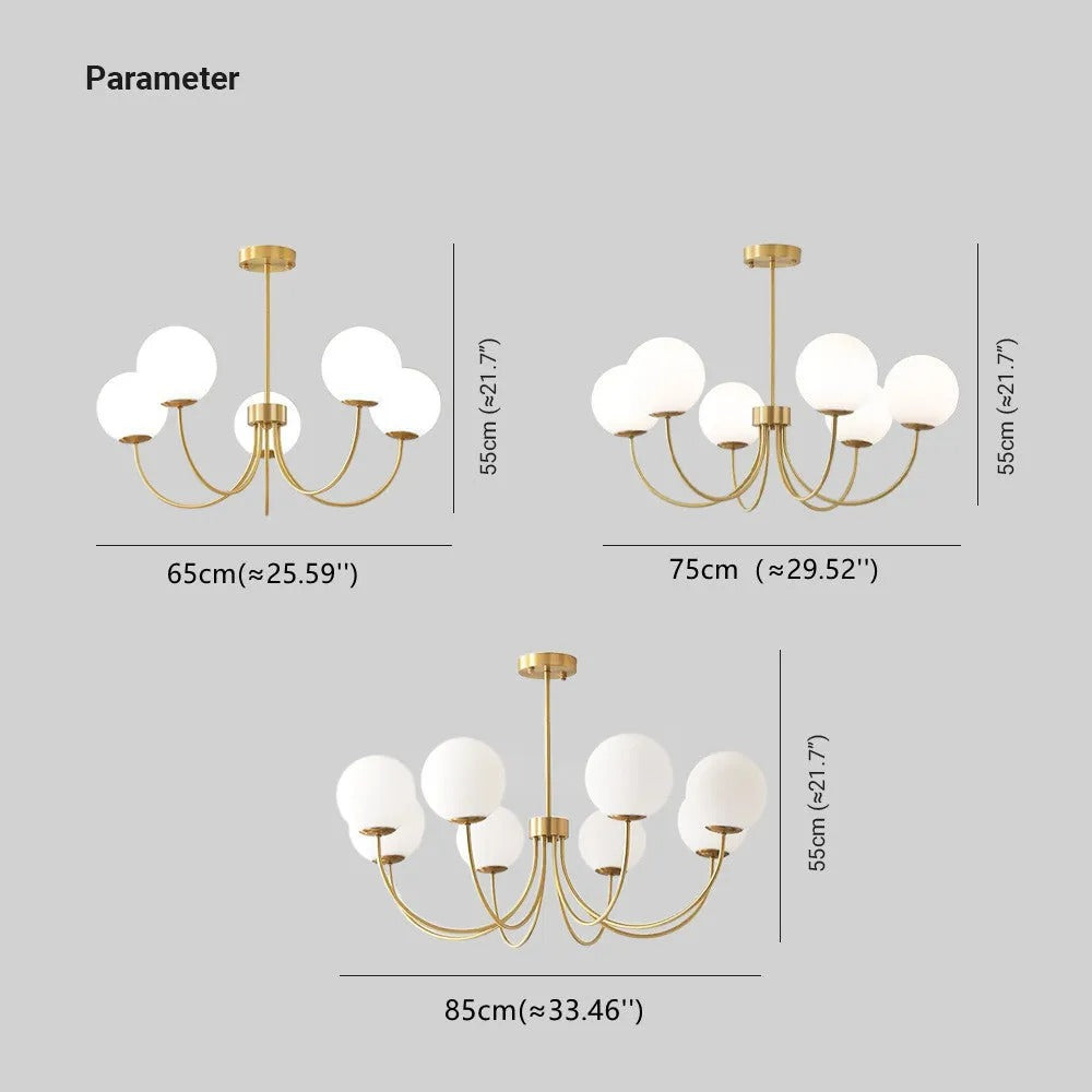 Valentina Modern Ball Bubble Glass Chandelier - Letslighting