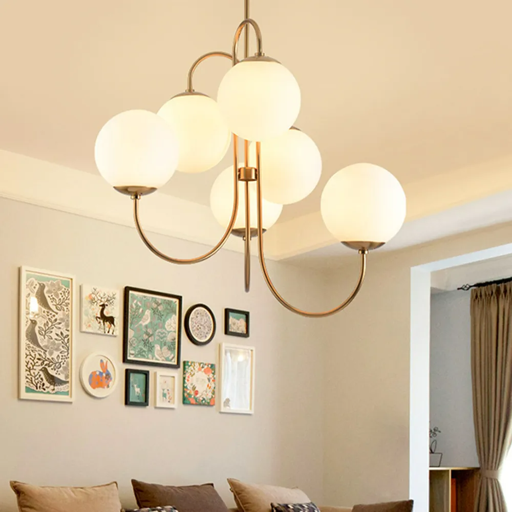 Valentina Luxurious LED Chandelier Glass Metal Living Room Bedroom