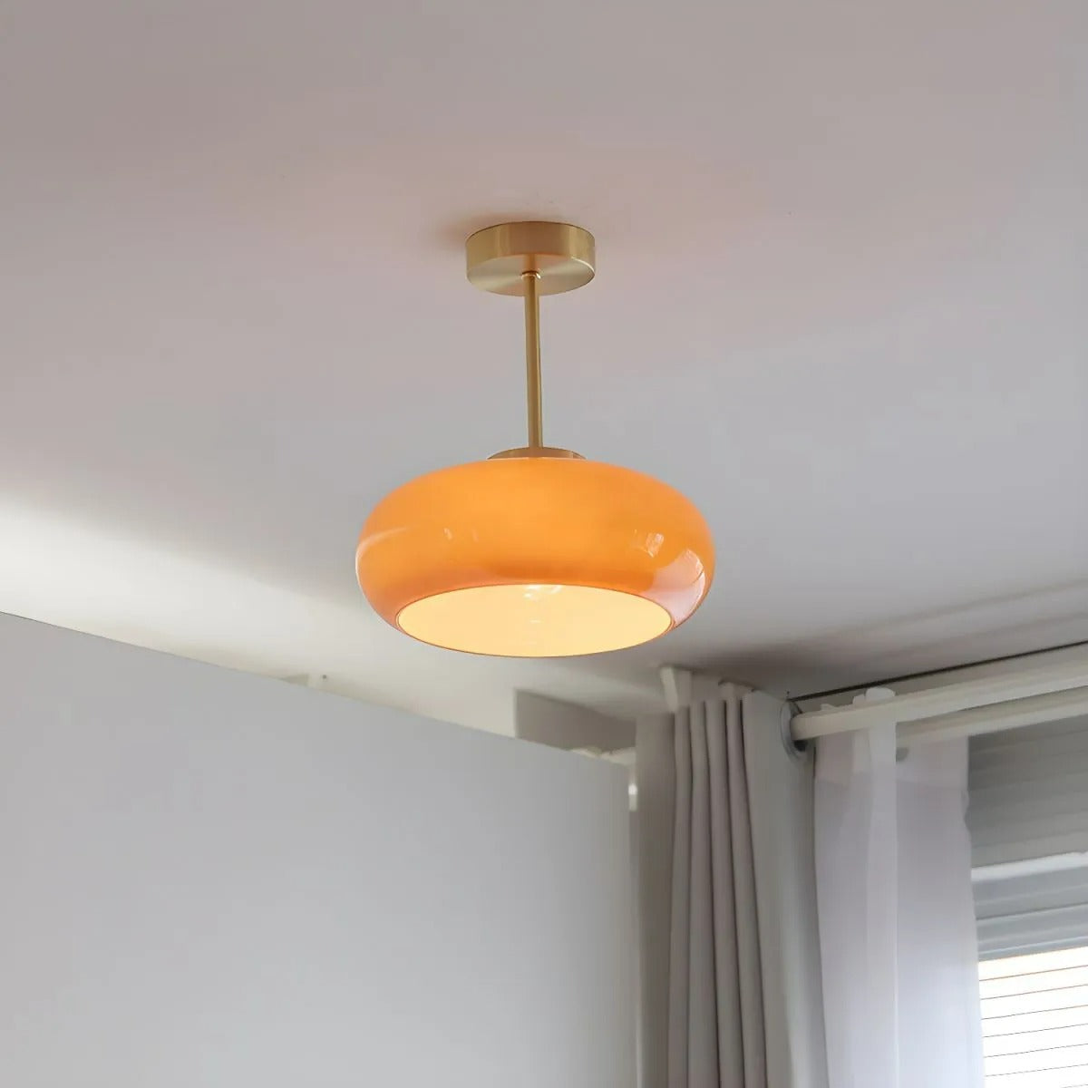 Arisha Modern Semi Flush Mount Ceiling Light, Round - Letslighting