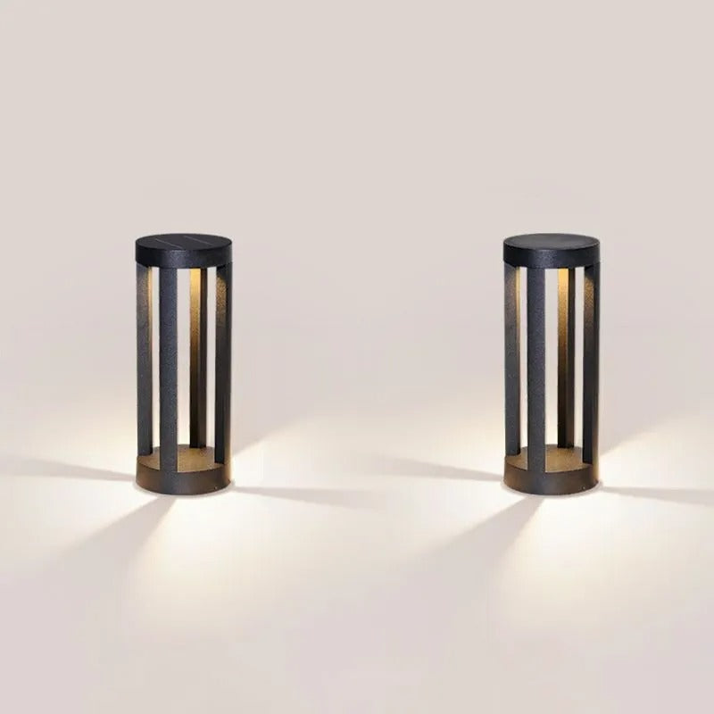 Ray Minimalist Cylindrical Hollow Solar Outdoor Path Light